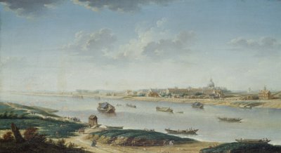 La Salpêtrière, vista desde la Rapée, hacia 1752 (óleo sobre lienzo) de Nicolas Raguenet