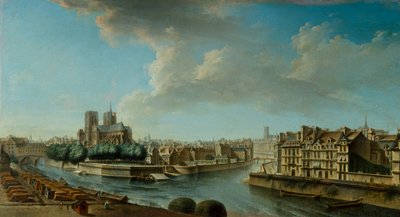 Notre Dame y el extremo occidental de la isla Saint-Louis de Nicolas Raguenet