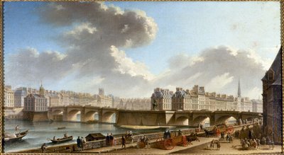 Puente Nuevo y vistas de la ciudad desde el muelle Conti, hacia 1772 (óleo sobre lienzo) de Nicolas Raguenet