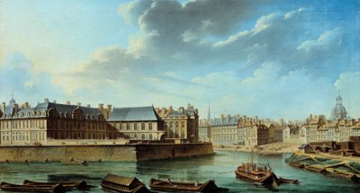 La punta oriental de la Île Saint Louis con el hotel de Bretonvilliers y el Hotel Lambert de Nicolas Raguenet