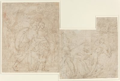 Tres soldados descubriendo a una mujer dormida de Nicolas Raymond de La Fage