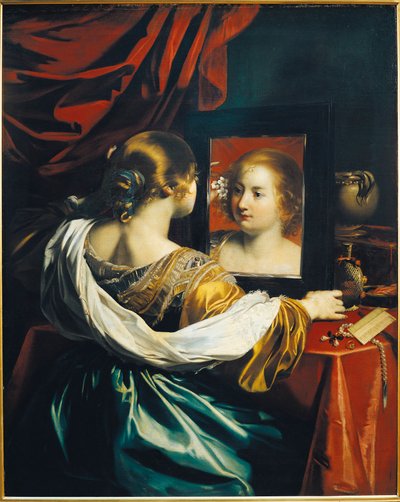 Vanidad, Mujer en el espejo de Nicolas Regnier