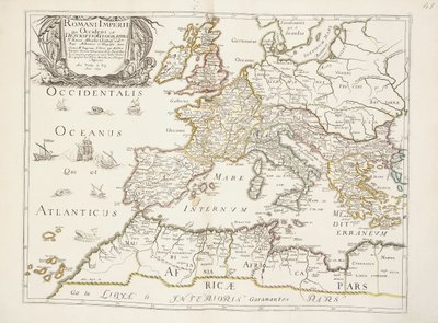 Mapa del Imperio Romano, c.1675-76 de Nicolas Sanson DAbbeville