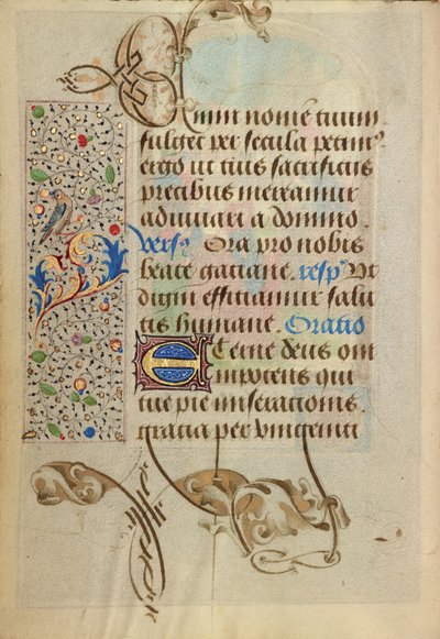 Página de texto decorada de Nicolas Spierinc