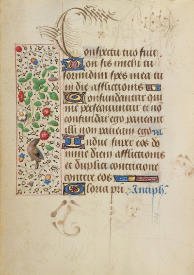 Página de texto decorada de Nicolas Spierinc