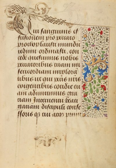 Página de texto decorada de Nicolas Spierinc