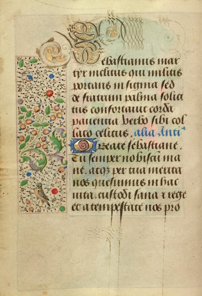 Página de texto decorada de Nicolas Spierinc