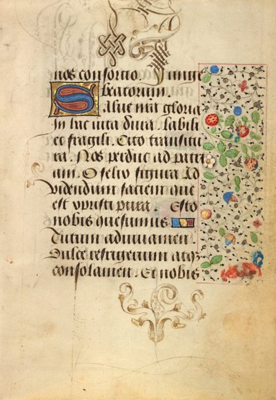 Página de texto decorada de Nicolas Spierinc