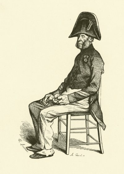 El Pensionista (grabado) de Nicolas Toussaint (after) Charlet
