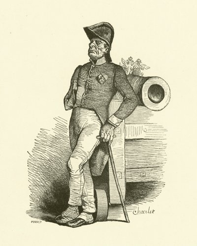 El Pensionista (grabado) de Nicolas Toussaint (after) Charlet