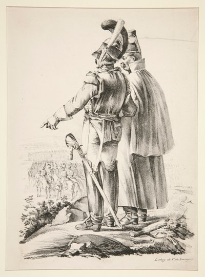 Dos coraceros a pie de Nicolas Toussaint Charlet