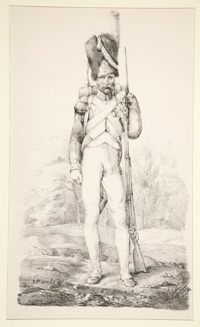 Granadero de a pie de la Vieja Guardia, de la serie La Vieille Armee Francaise de Nicolas Toussaint Charlet