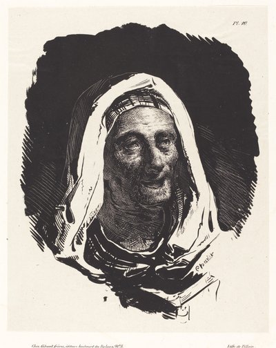 Cabeza de una Anciana de Nicolas Toussaint Charlet