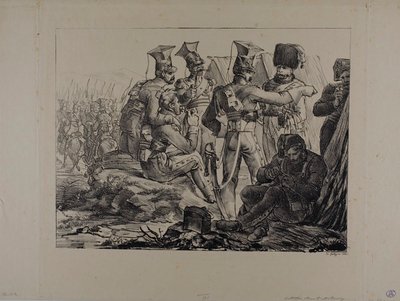 Lanceros en Bivouac de Nicolas Toussaint Charlet
