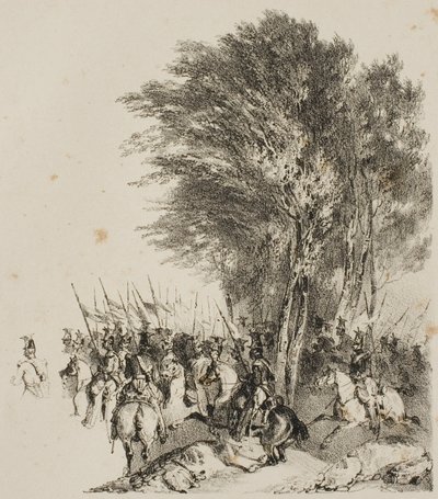Lanceros en marcha de Nicolas Toussaint Charlet