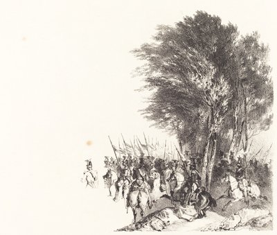 Lanceros en marcha de Nicolas Toussaint Charlet