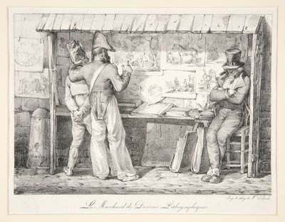 El mercader de cuadros litográficos de Nicolas Toussaint Charlet