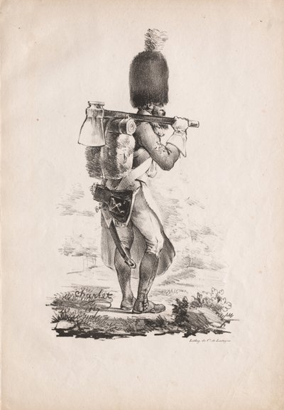 Vestuario militar: Zapador de infantería de Nicolas Toussaint Charlet
