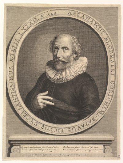 Retrato de Abraham Bloemaert, siglo XVII de Nicolas Visscher