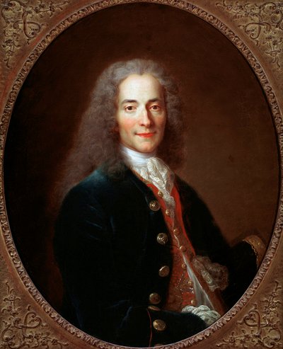 Retrato del escritor y filósofo francés Voltaire, después de 1718 de Nicolas de Largillière