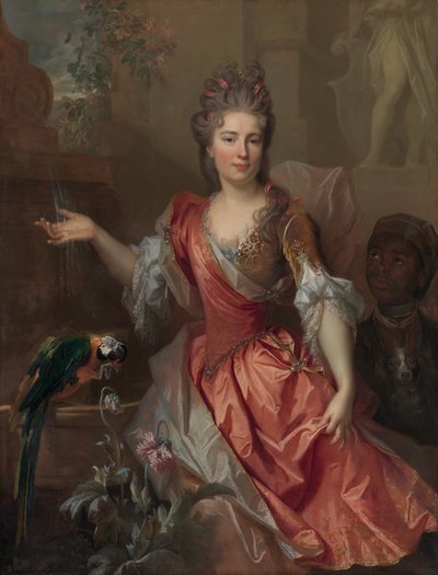 Retrato de una mujer, posiblemente Madame Claude Lambert de Thorigny..., 1696 de Nicolas de Largillière