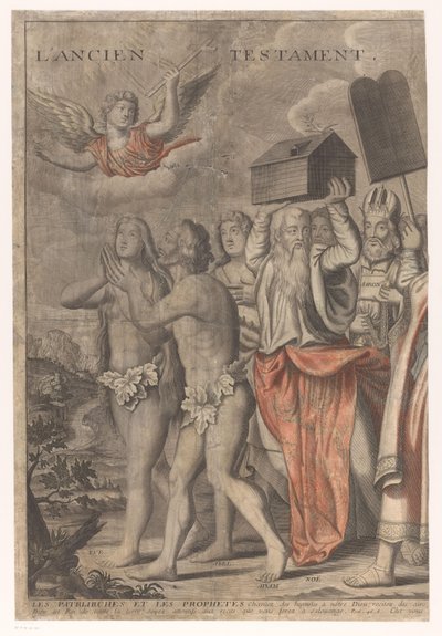 Procesión Triunfal de Cristo con Figuras del Antiguo y Nuevo Testamento (Primera Parte) El triunfo de Jesucristo (título sobre objeto) de Nicolas de Larmessin (I)