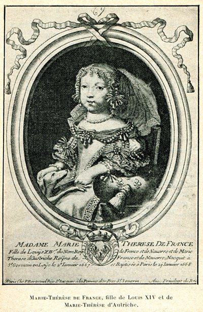 Cabanès, La educación de los príncipes007 María Teresa de Francia de niña de Nicolas de Larmessin