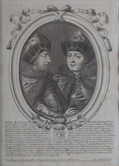 Los zares Iván Alexéyevich y Pedro Alexéyevich de Rusia de Nicolas de Larmessin