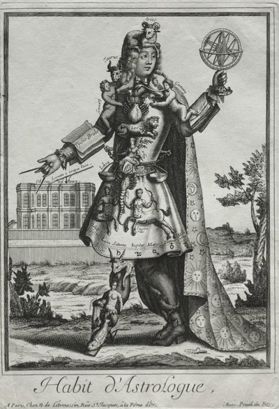 Trajes fantásticos: Traje del astrólogo, c. 1690 de Nicolas de Larmessin II