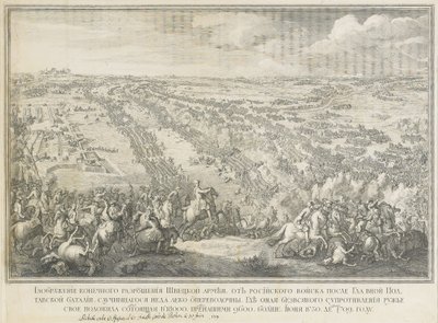 La batalla de Poltava el 27 de junio de 1709 de Nicolas de Larmessin II