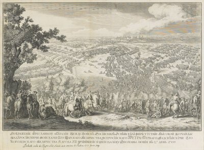 La Batalla de Poltava el 27 de junio de 1709 de Nicolas de Larmessin II