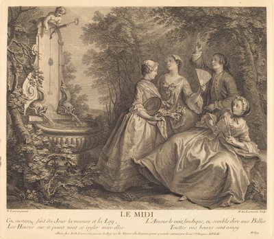 El Mediodía de Nicolas de Larmessin IV after Nicolas Lancret