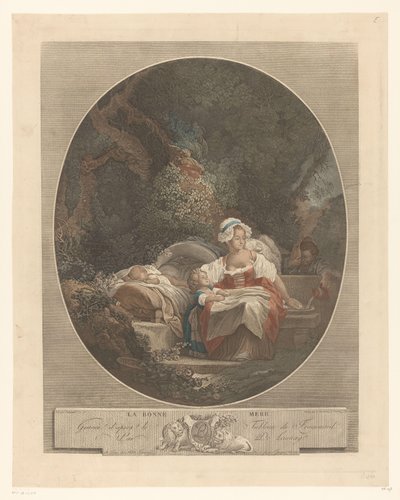 Madre con hijos en un paisaje
La bonne mere (título en el objeto) de Nicolas de Launay (goudsmid)