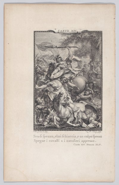 Canto 14, Estrofa 45, de Orlando Furioso, 1774 de Nicolas de Launay