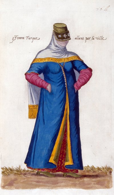 Mujer turca con Niquab (ilustración) de Nicolas de Nicolay