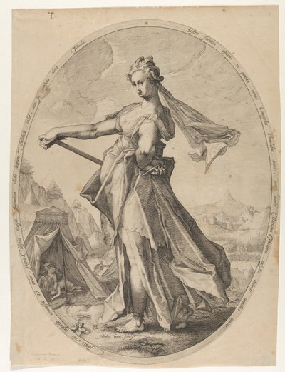 Jahel de Héroes y Heroínas del Antiguo Testamento, ca. 1597 de Nicolaus Braeu
