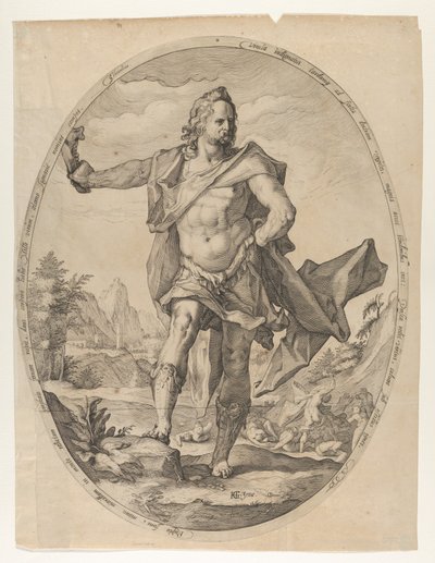 Sansón de Héroes y Heroínas del Antiguo Testamento, ca. 1597 de Nicolaus Braeu