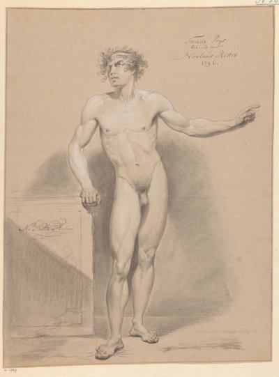 Desnudo masculino de pie, visto de frente (2º premio 1796) de Nicolaus Ritter jr.