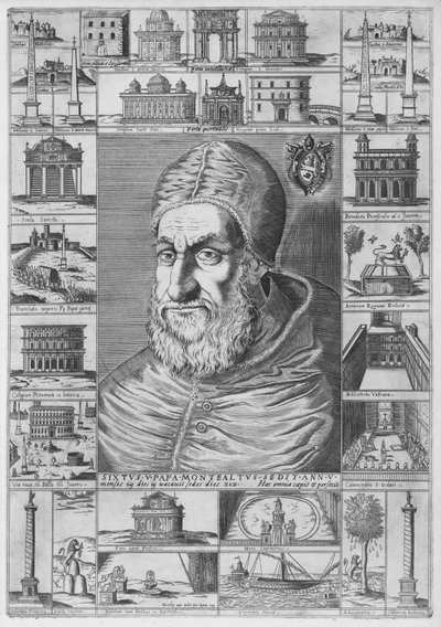 Retrato de Sixto V de Nicolaus van Aelst