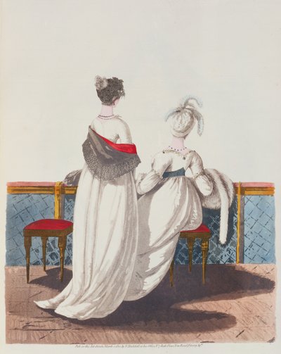Vestidos de tarde de la Galería de Moda de Heideloff, principios del siglo XIX de Nicolaus von Heideloff