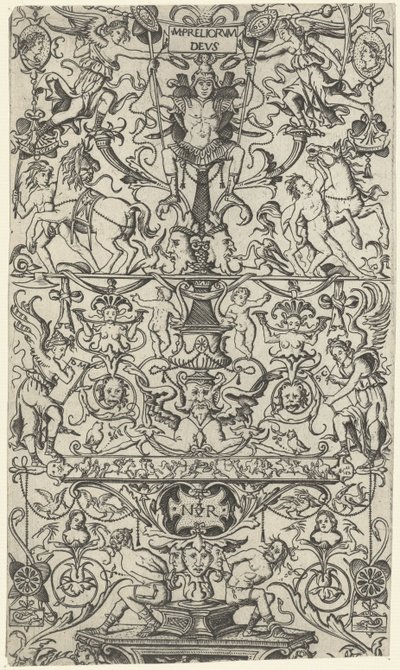 Fragmento de panel de adorno con Marte Paneles de adorno (título de la serie) de Nicoletto da Modena