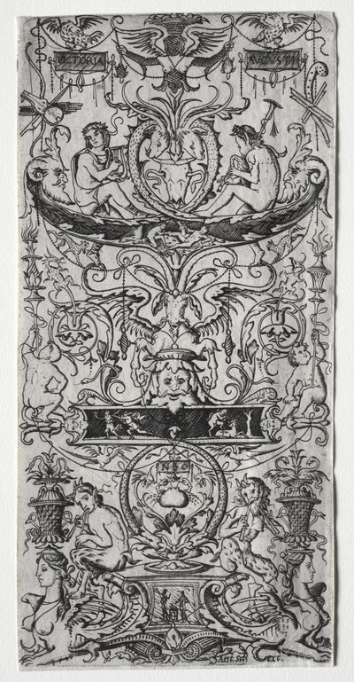 Panel de Ornamento Inscrito Victoria Augusta de Nicoletto da Modena