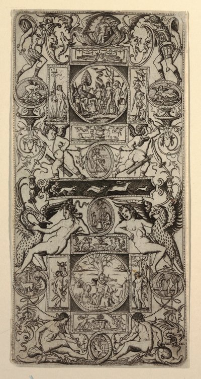 Panel de Ornamento con Orfeo y el Juicio de Paris de Nicoletto da Modena