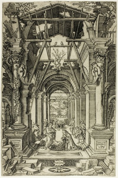 La Natividad y la Adoración de los Pastores de Nicoletto da Modena