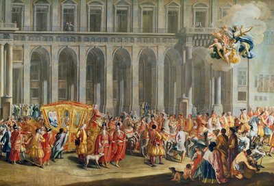 La partida de Alois Thomas von Harrach, virrey de Nápoles (1669-1742) del Palazzo Reale di Capodimonte de Nicolo Maria Russo or Rossi