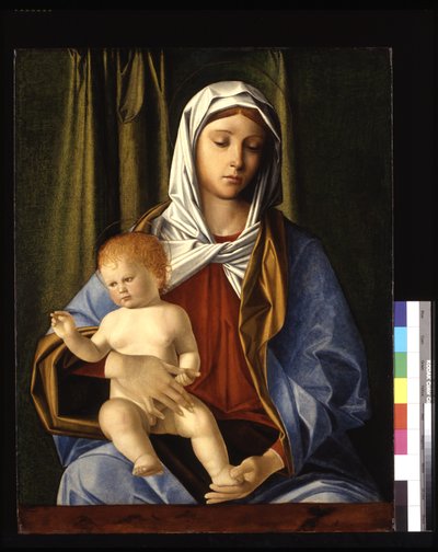 Virgen con el Niño (temple y óleo sobre madera) de Nicolo Rondinelli