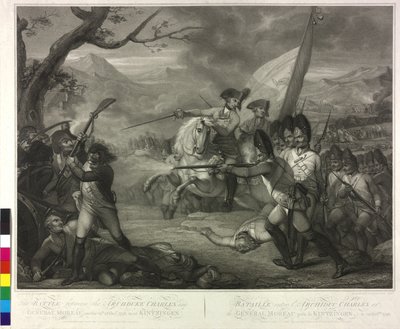 El 19.10.1796 Archiduque Karl en la batalla de Emmendingen de Nicolo Schiavonetti