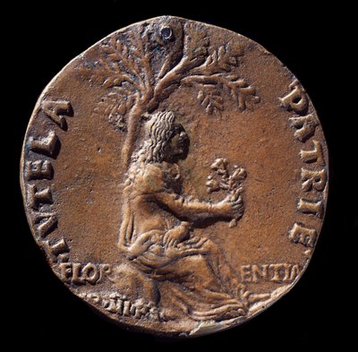 Medallón representando a Lorenzo de Médici, conocido como el Magnífico de Nicolo Spinelli