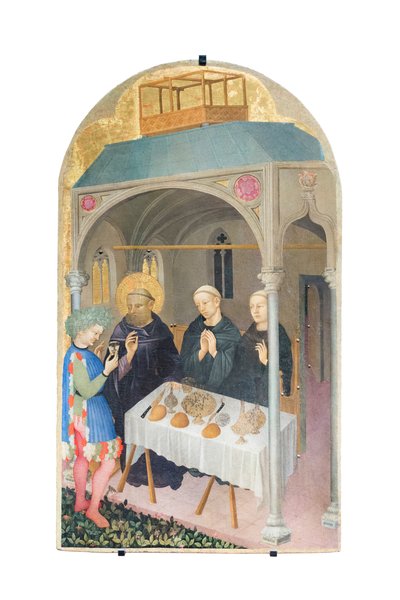 San Benito bebe vino envenenado de Nicolò di Pietro