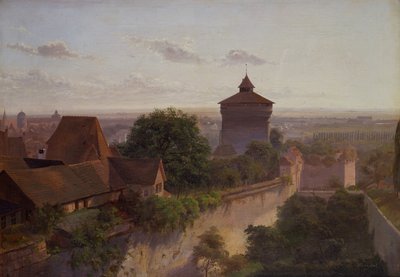 Heidenturm, Nuremberg (óleo sobre lienzo) de Niels Anders Bredal